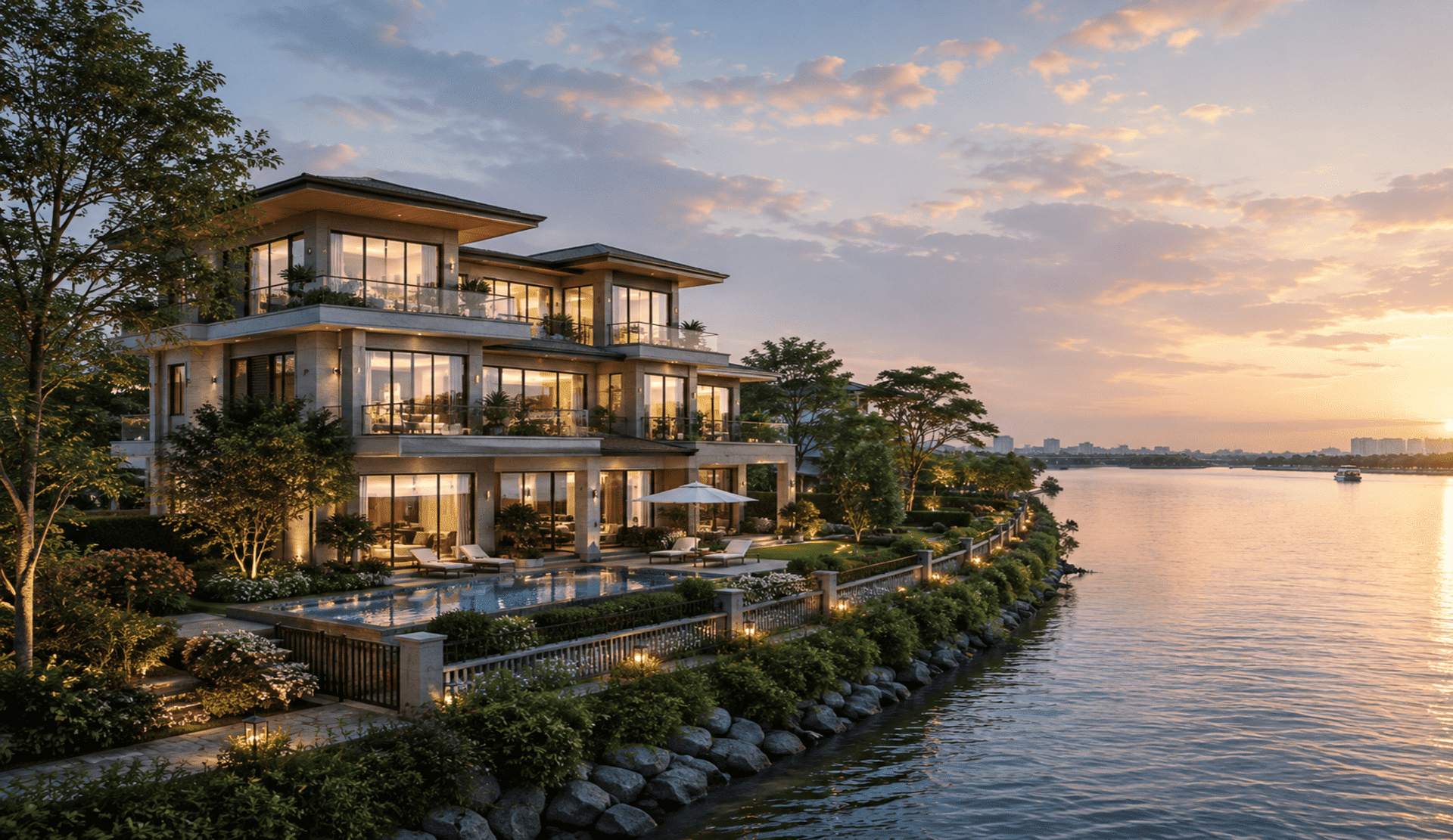Biệt thự đơn lập ven sông Lam tại Sun Group Vinh sở hữu tầm nhìn đắt giá, kiến trúc sang trọng hòa mình cùng thiên nhiên mát lành, khẳng định vị thế đỉnh cao và mang lại chất sống riêng tư cho chủ nhân. Biệt thự đơn lập ven sông Lam tại Sun Group Vinh sở hữu tầm nhìn đắt giá, kiến tạo không gian sống thượng lưu đẳng cấp.