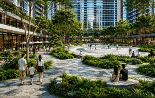 Cảnh quan không gian sống tại dự án Sun Group Vinh nổi bật nhờ sự hòa quyện giữa mảng xanh tươi mát cùng tiện ích hiện đại tạo nên môi trường an cư trong lành đẳng cấp.