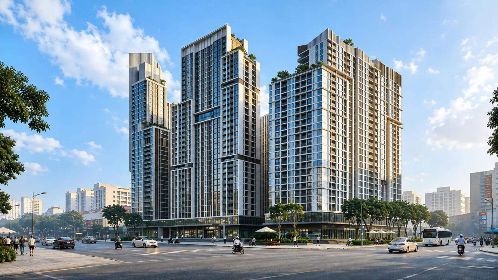 Hình ảnh không gian sống hiện đại tại dự án Sun Group Vinh tọa lạc vị trí đắc địa bùng binh Hải Quan với quy mô đầu tư hơn 8.723 tỷ đồng.