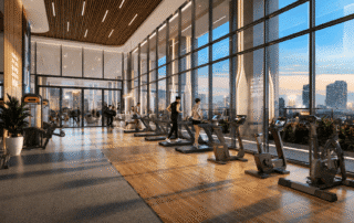 Phòng gym fitness chuyên nghiệp tại dự án Sun Group Vinh trang bị đầy đủ máy móc hiện đại nhập khẩu cao cấp, giúp quý cư dân rèn luyện sức khỏe dẻo dai và nâng tầm vóc dáng.