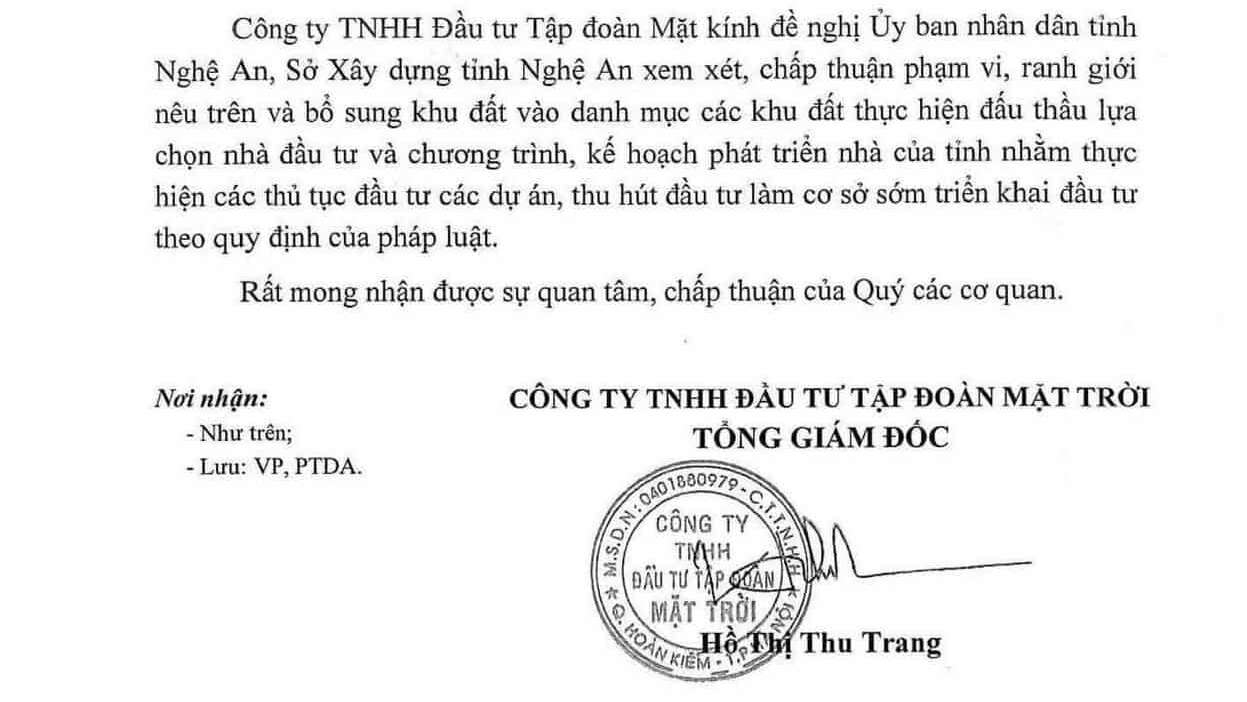 Văn bản phê duyệt pháp lý chính thức của Sun Group Vinh chứng minh tính chuẩn chỉnh về hạ tầng và tiến độ, khẳng định uy tín thương hiệu chủ đầu tư và tạo nền tảng gia tăng giá trị tài sản vững chắc.